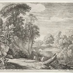 The Donkey Led to the River, c. 1652-1654. Creator: Herman van Swanevelt (Dutch, c