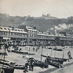 Dover - The Parade, Showing Dover Castle, 1895