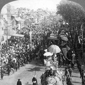 The Duke and Duchess of Connaught and in the great Durbar procession, Delhi, India, 1903. Artist: Underwood & Underwood