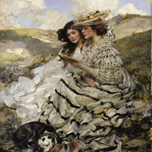 On the Dunes (Lady Shannon and Kitty), ca. 1900-1910. Creator: James Jebusa Shannon