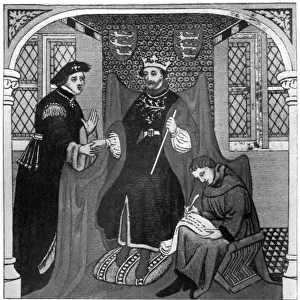Edward III and the Earl of Flanders, 14th century, (1910)