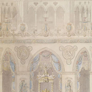 Elevation of Altar with Statue of Louis I, Reims Cathedral, n. d