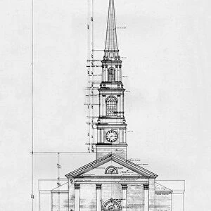 Elevation, the Village Chapel, Pinehurst, North Carolina, 1926