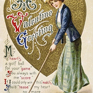 Embossed valentine card, Germany, c1911