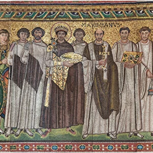 Emperor Justinian and Members of His Court, Byzantine, early 20th century
