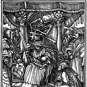 The Emperor visited by Death, 1538. Artist: Hans Holbein the Younger