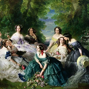 Empress Eugenie (1826-1920) Surrounded by Her Ladies-in-Waiting, 1855