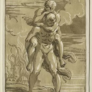 Eneas Carrying Anchises, his Father, from the Burning of Troy, 1723