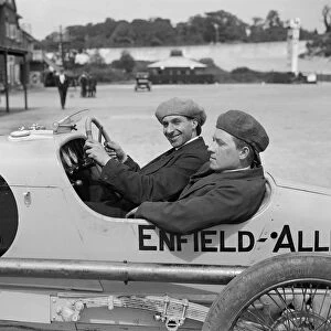 Enfield-Allday of Woolf Barnato at the JCC 200 Mile Race, Brooklands, 1922. Artist: Bill Brunell