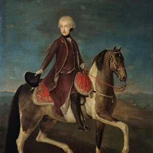 Equestrian portrait of Empress Maria Theresia of Austria (1717-1780), 18th century
