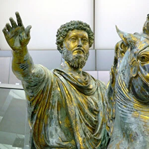 Equestrian statue of Marcus Aurelius, 161-180. Artist: Art of Ancient Rome, Classical sculpture
