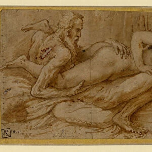 Erotic Scene, after 1524. Artist: Romano, Giulio (1499-1546)