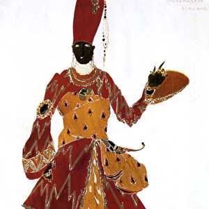Eunuch costume design for the ballet Scheherazade, 1910. Artist: Leon Bakst