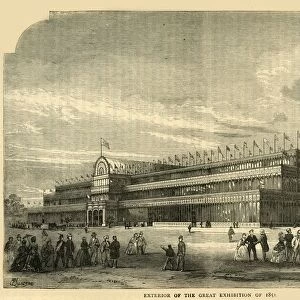 Exterior of the Great Exhibition of 1851, (c1876). Creator: Unknown
