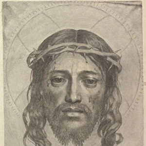 Face of Christ on St. Veronicas Cloth, 1649. Creator: Claude Mellan