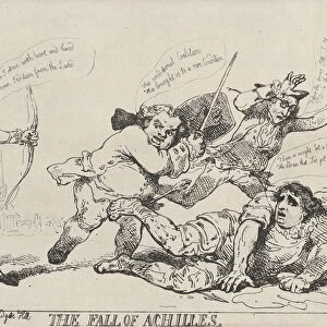 The Fall of Achilles, January 7, 1785. January 7, 1785. Creator: Thomas Rowlandson