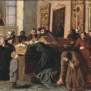 A farewell to the Dead, 1878. Artist: Volkov, Iosif Petrovich (1854-after 1897)