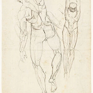 Figure Studies (recto and verso), c. 1800. Creator: Henry Fuseli