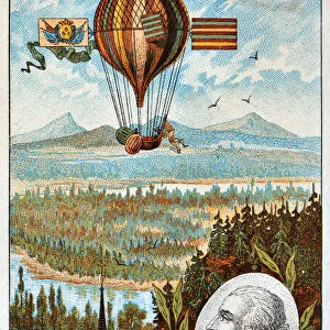 First attempt by Guyton de Morveau to direct a balloon, Dijon, France, 1784 (1890s)