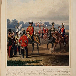 First Guard Light Cavalry Division, 1867. Artist: Piratsky, Karl Karlovich (1813-1889)