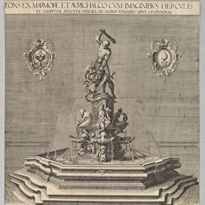 Fountain of Hercules in Augsburg (Copy), 1602. Creator: Unknown
