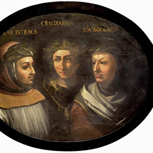 Francesco Petrarca, Claudius Claudian and Giovanni Boccaccio, 16th century