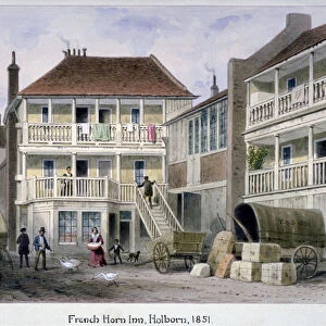 The French Horn Inn, Holborn, London, 1851