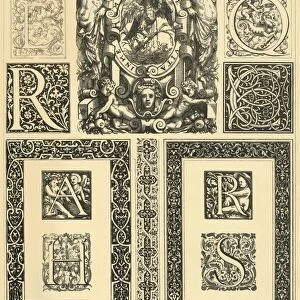 French Renaissance typographic ornaments, (1898). Creator: Unknown