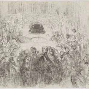 Gambling Salon at Baden-Baden, 1858. Creator: James Abbott McNeill Whistler