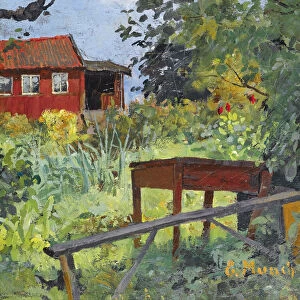 Garden with Red House