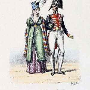 Gardes-du-Corps de Roi, tenue de societe, 1814 Artist: Eugene Titeux
