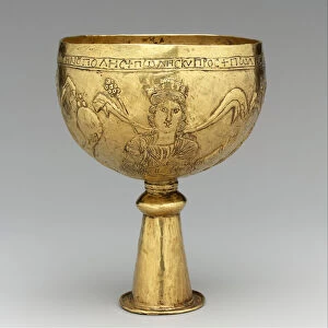 Gold Goblet with Personifications of Cyprus, Rome, Constantinople, and Alexandria, 700s