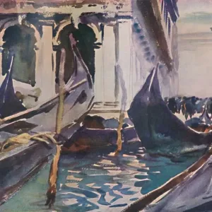 Gondolas en la Piazzetta, c1904, (1925). Autor: John Singer Sargent. Gondolas en la Piazzetta, c1904, (1925). Autor: John Singer Sargent.