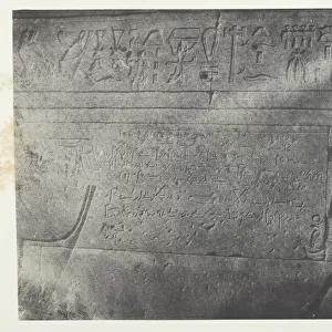 Grand Temple d Isis aPhiloe, Inscription Demotique;Nubie, 1849 / 51