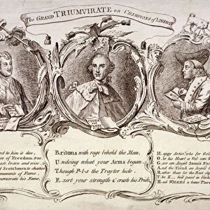 The Grand Triumvirate or Champions of Liberty... 1763
