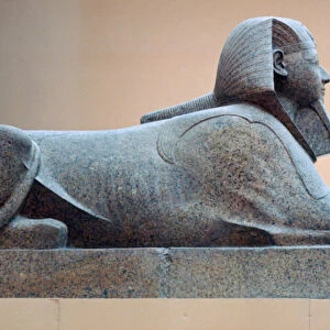 Granite sphinx of Hatshepsut, reign of Hatshepsut, Egyptian, 18th Dynasty