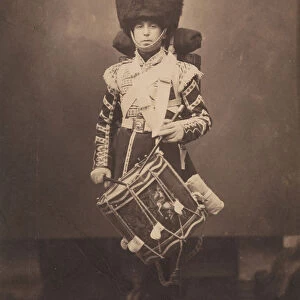 Grenadier Guards Drummer, ca. 1856. Creator: Joseph Cundall