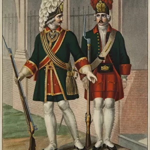 Grenadiers of the Preobrazhensky Regiment in 1732-1738, Early 1840s. Artist: Chorikov, Boris Artemyevich (1802-1866)