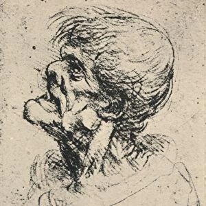 Grotesque Profile to the Left, c1480 (1945). Artist: Leonardo da Vinci