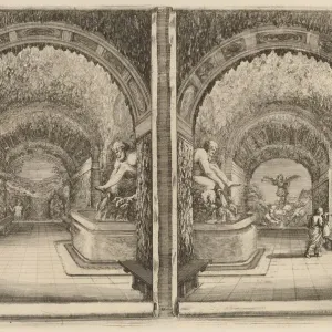 A Grotto Seen from Two Different View Points, 1653 Print A Grotto Seen from Two Different View Points, 1653 Print