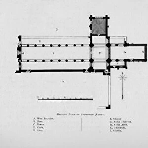 Ground Plan of Jedburgh Abbey, 1897