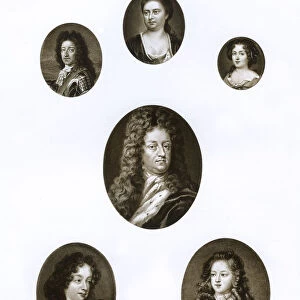 Group of royal portraits, late 17th - early 18th century (1906)