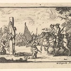 Hanging by the Thumbs (Modern Military Punishments), after 1725. Creator: William Hogarth