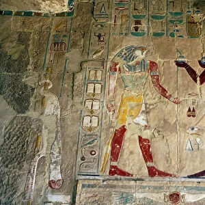 Hatshepsut, Queen of Egypt, presenting an offering to the god Horus