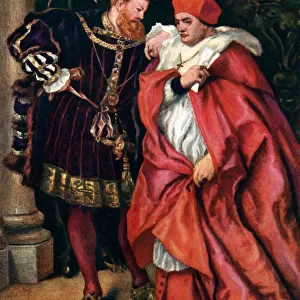 Henry VIII and Cardinal Wolsey, c1888, (c1920). Artist: Sir John Gilbert