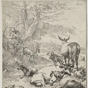 The Herd at Rest. Creator: Nicolaes Berchem (Dutch, 1620-1683)
