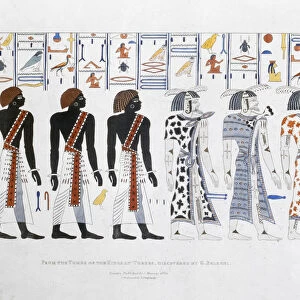 Hieroglyphics from the Tombs of the Kings at Thebes, discovered by G Belzoni, 1820-1822