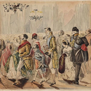 High Society Ball, First quarter of 19th century. Artist: Baranov, Vasili Venediktovich (1792-1836)