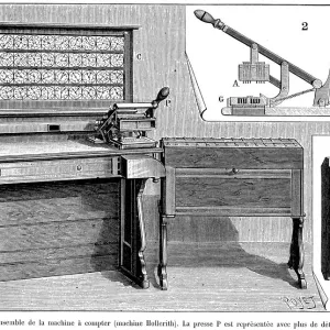 1894 Hollerith Tabulator Print: A Punched Card System 1894 Hollerith Tabulator Print: A Punched Card System