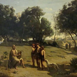 Homer and the Shepherds. Artist: Corot, Jean-Baptiste Camille (1796-1875)